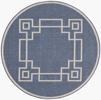 Alfresco ALF-9654 5ft Round Machine Woven Indoor/Outdoor Area Rug