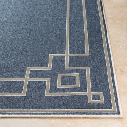 Alfresco ALF-9654 7ft Round Machine Woven Indoor/Outdoor Area Rug