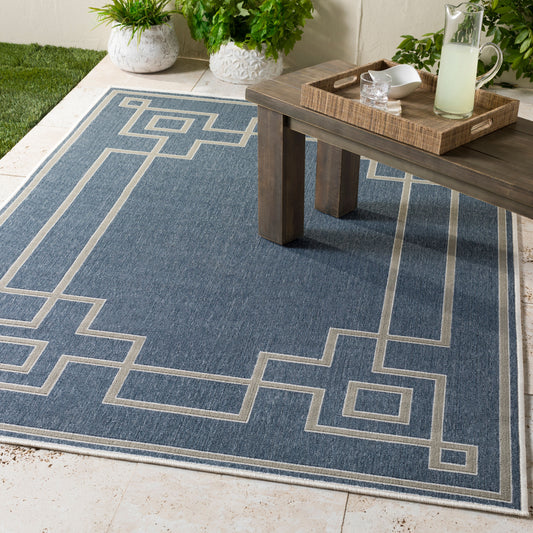 Alfresco ALF-9654 12ft Runner Machine Woven Indoor/Outdoor Runner Rug