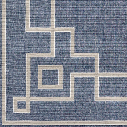 Alfresco ALF-9654 7ft Round Machine Woven Indoor/Outdoor Area Rug