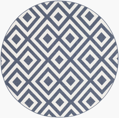 Alfresco ALF-9657 5ft Round Machine Woven Indoor/Outdoor Area Rug