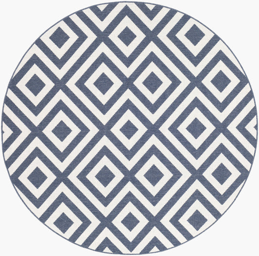 Alfresco ALF-9657 5ft Round Machine Woven Indoor/Outdoor Area Rug