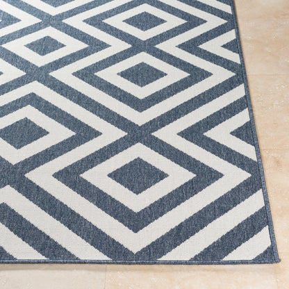 Alfresco ALF-9657 2' x 4' Machine Woven Indoor/Outdoor Accent Rug