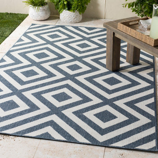 Alfresco ALF-9657 2' x 4' Machine Woven Indoor/Outdoor Accent Rug