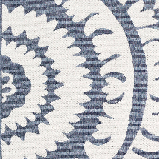 Alfombra decorativa tejida a máquina Alfresco ALF-9658 de 2' x 4' para interiores y exteriores
