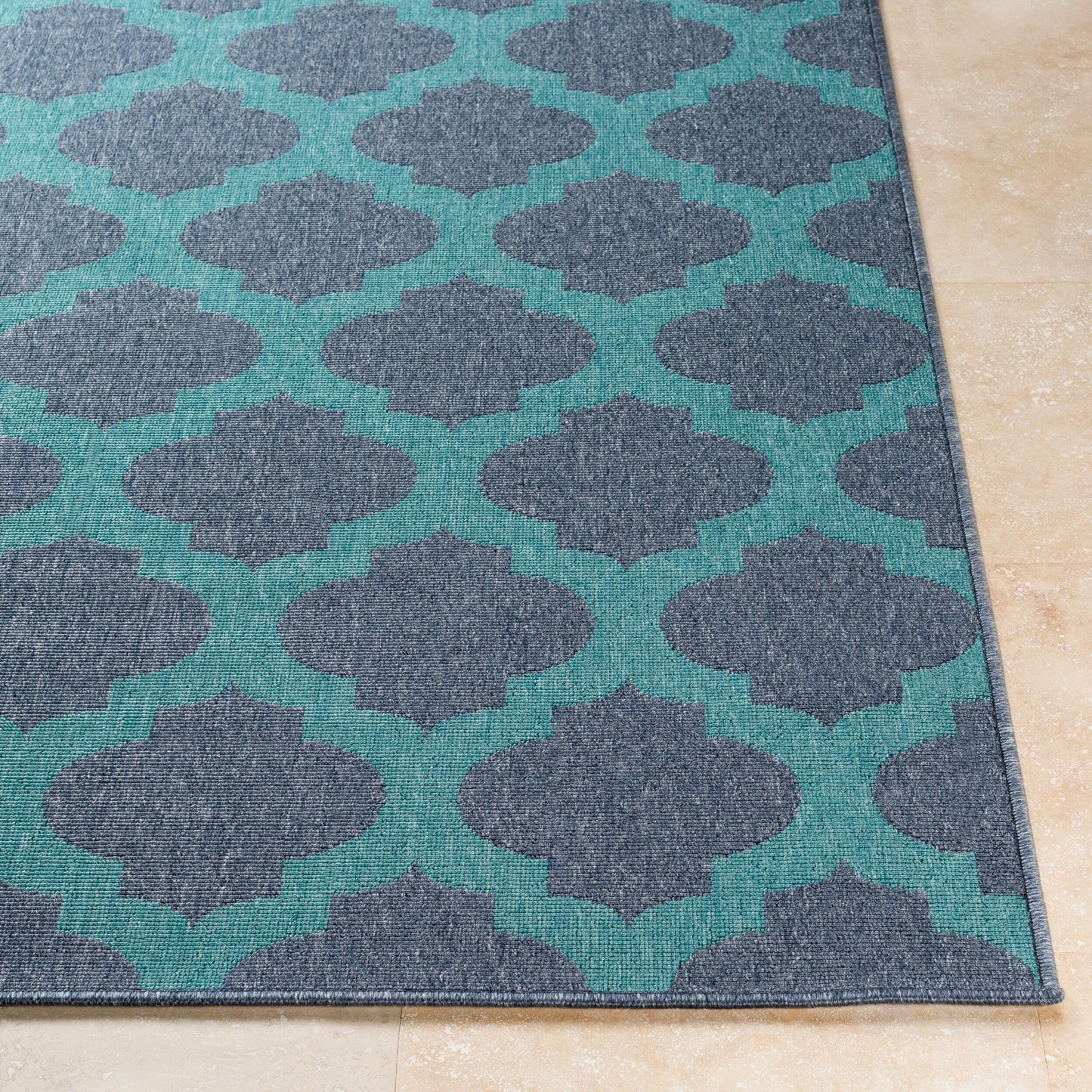 Alfombra redonda tejida a máquina Alfresco ALF-9663 de 2,7 m para interior y exterior