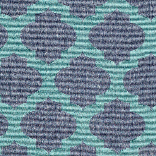 Alfombra decorativa tejida a máquina Alfresco ALF-9663 de 90 x 150 cm para interiores y exteriores