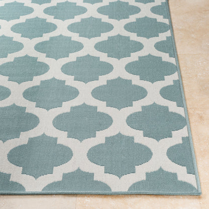 Alfombra redonda tejida a máquina Alfresco ALF-9664 de 1,5 m para interior y exterior