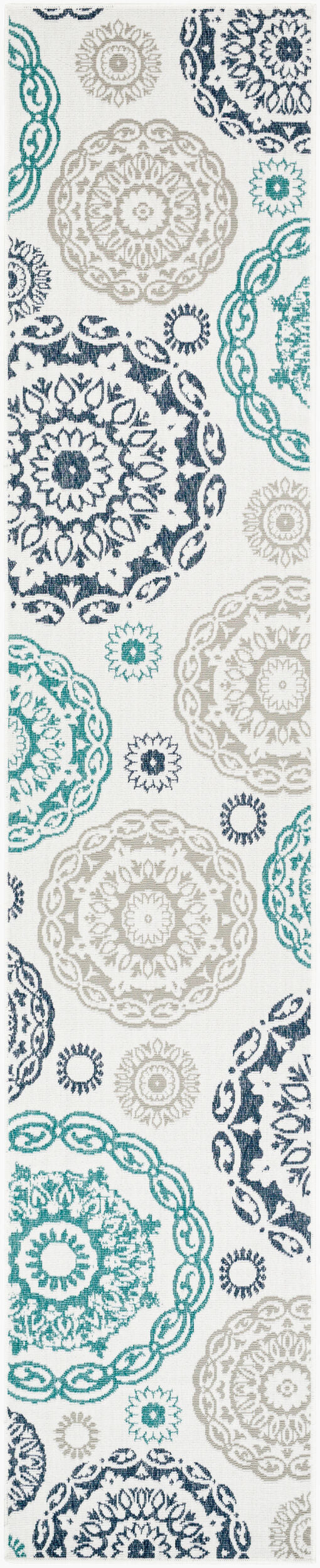 Alfresco ALF-9665 12ft Runner Machine Woven Indoor/Outdoor Runner Rug