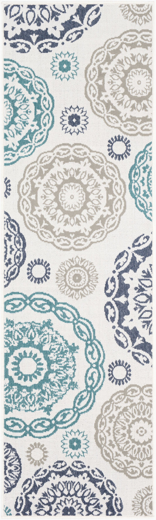 Alfresco ALF-9665 8ft Runner Machine Woven Indoor/Outdoor Runner Rug