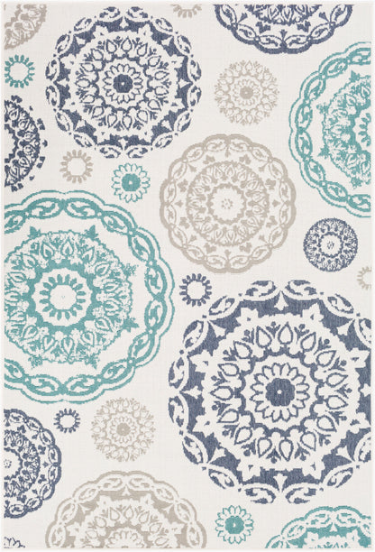 Alfresco ALF-9665 2' x 4' Machine Woven Indoor/Outdoor Accent Rug