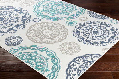 Alfresco ALF-9665 2' x 4' Machine Woven Indoor/Outdoor Accent Rug