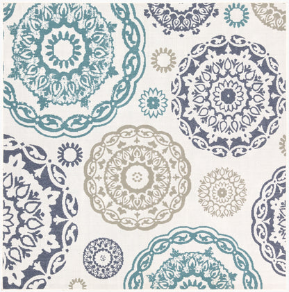 Alfresco ALF-9665 9ft Square Machine Woven Indoor/Outdoor Area Rug