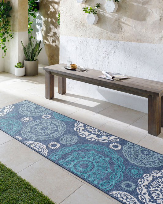 Alfresco ALF-9666 7ft Square Machine Woven Indoor/Outdoor Area Rug