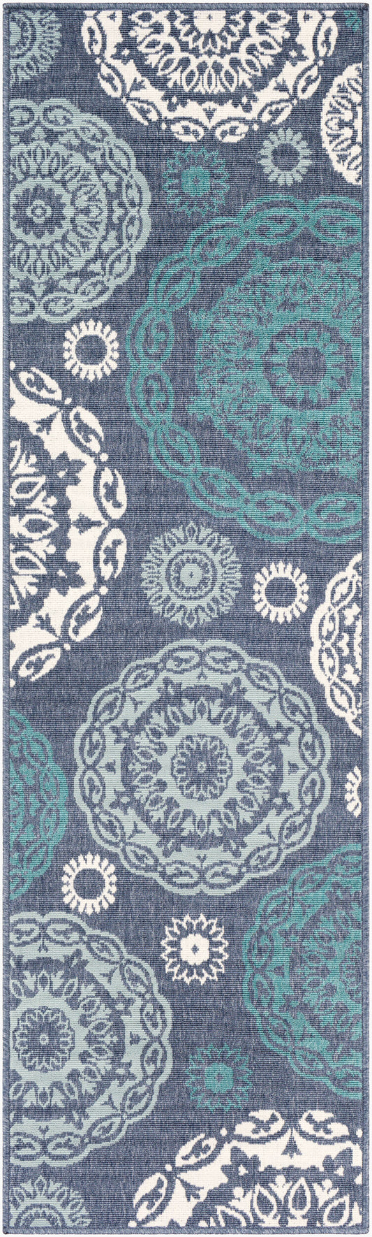 Alfresco ALF-9666 8ft Runner Machine Woven Indoor/Outdoor Runner Rug