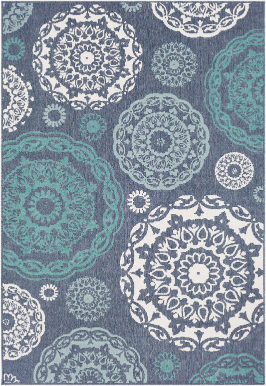 Alfresco ALF-9666 2' x 4' Machine Woven Indoor/Outdoor Accent Rug