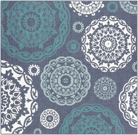 Alfresco ALF-9666 7ft Square Machine Woven Indoor/Outdoor Area Rug