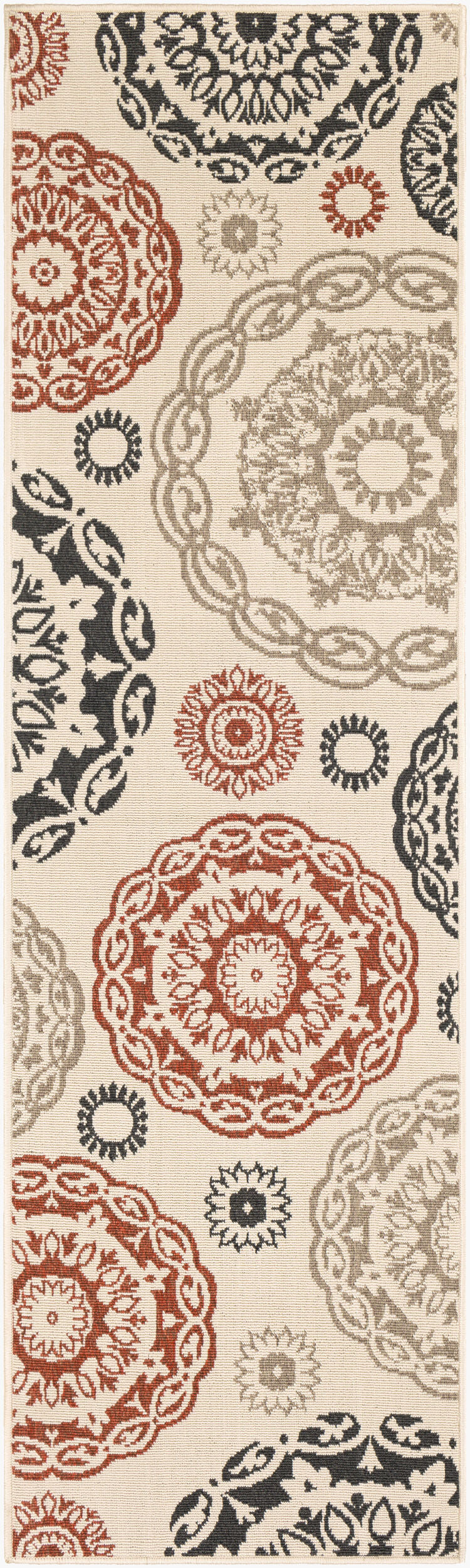 Alfresco ALF-9667 8ft Runner Machine Woven Indoor/Outdoor Runner Rug