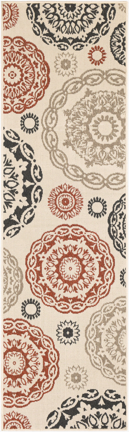 Alfresco ALF-9667 8ft Runner Machine Woven Indoor/Outdoor Runner Rug