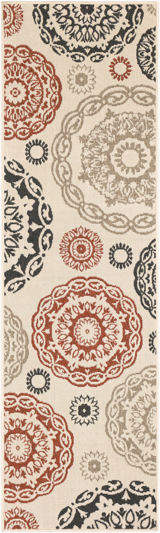 Alfresco ALF-9667 8ft Runner Machine Woven Indoor/Outdoor Runner Rug