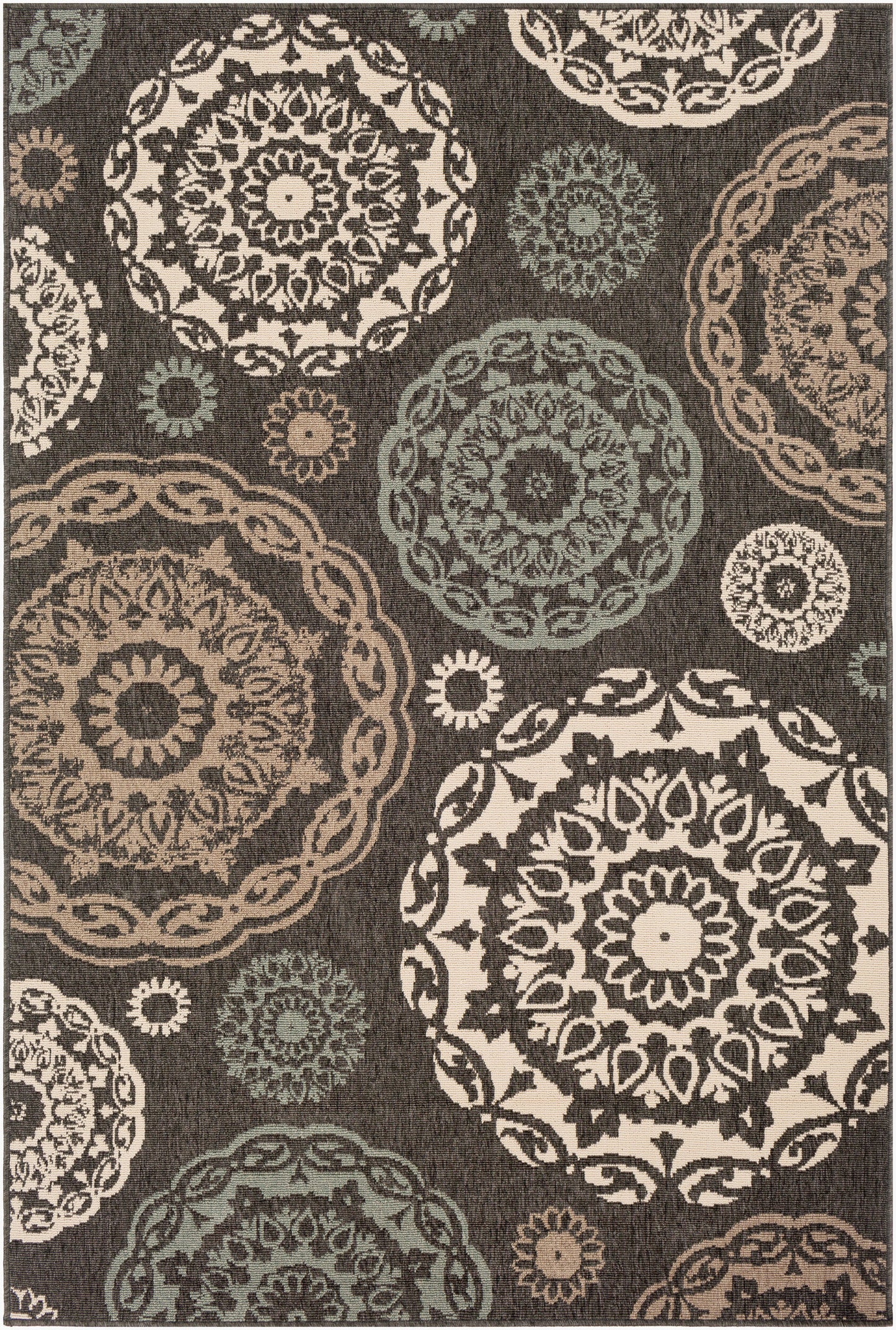 Alfresco ALF-9668 3' x 5' Machine Woven Indoor/Outdoor Accent Rug