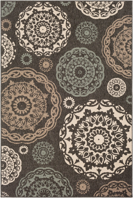 Alfresco ALF-9668 3' x 5' Machine Woven Indoor/Outdoor Accent Rug
