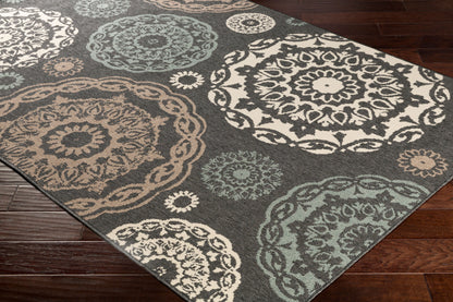 Alfresco ALF-9668 9ft Square Machine Woven Indoor/Outdoor Area Rug