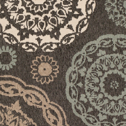 Alfresco ALF-9668 9ft Square Machine Woven Indoor/Outdoor Area Rug