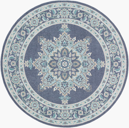 Alfresco ALF-9670 5ft Round Machine Woven Indoor/Outdoor Area Rug