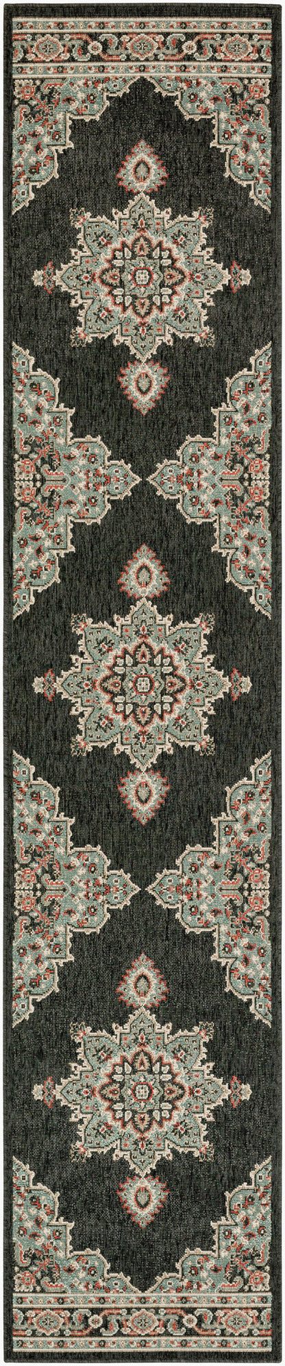 Alfresco ALF-9671 12ft Runner Machine Woven Indoor/Outdoor Runner Rug