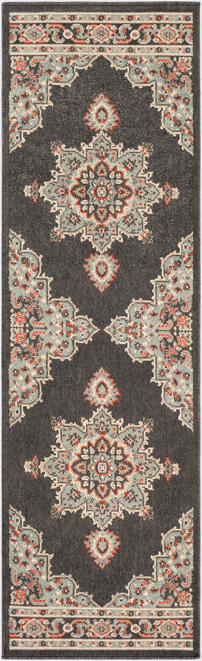 Alfombra Alfresco ALF-9671 de 2,4 m, tejida a máquina, para interior y exterior
