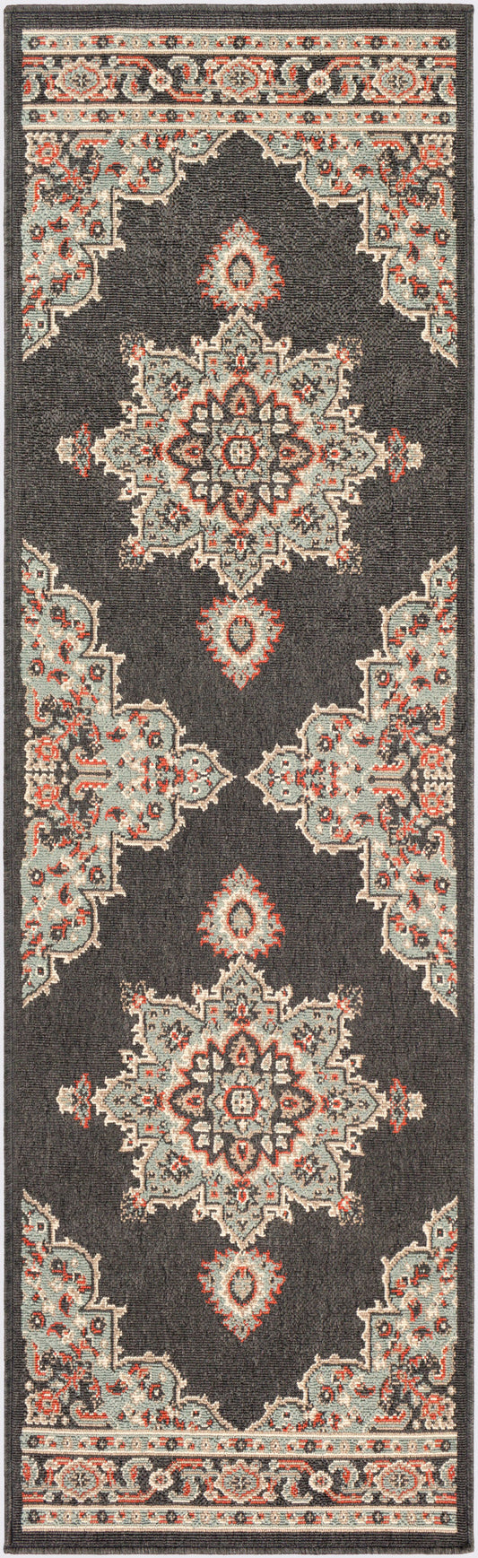 Alfombra Alfresco ALF-9671 de 2,4 m, tejida a máquina, para interior y exterior