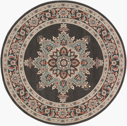 Alfresco ALF-9671 5ft Round Machine Woven Indoor/Outdoor Area Rug