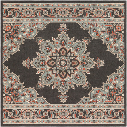 Alfresco ALF-9671 7ft Square Machine Woven Indoor/Outdoor Area Rug