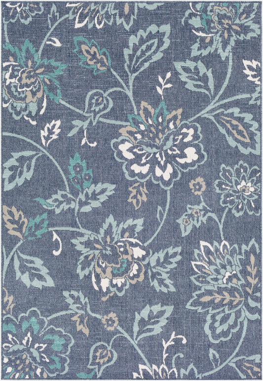Alfombra decorativa tejida a máquina Alfresco ALF-9673 de 90 x 150 cm para interiores y exteriores