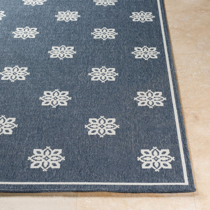 Alfombra redonda tejida a máquina Alfresco ALF-9675 de 2,7 m para interior y exterior