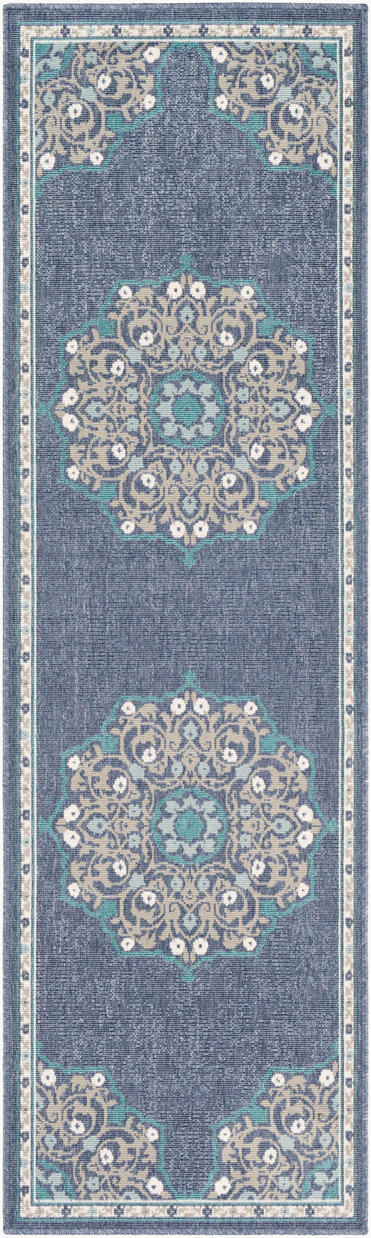 Alfresco ALF-9678 8ft Runner Machine Woven Indoor/Outdoor Runner Rug