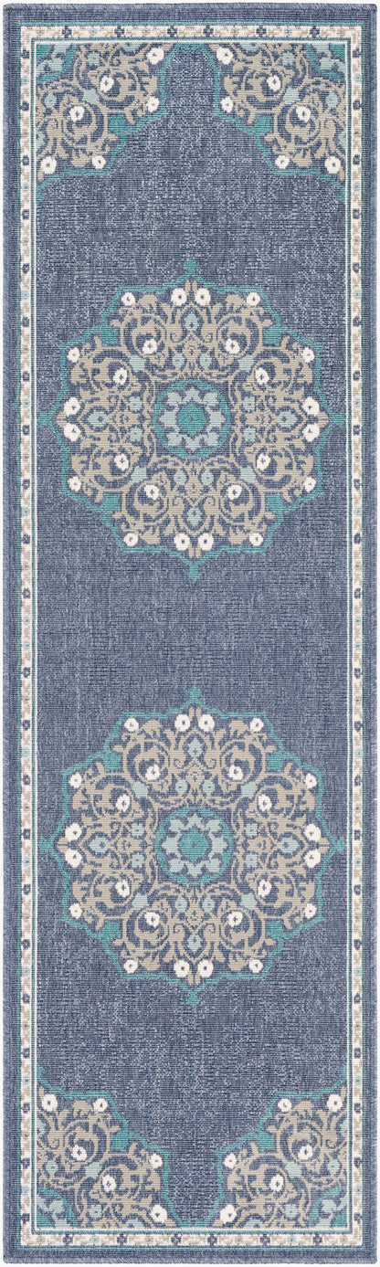 Alfresco ALF-9678 8ft Runner Machine Woven Indoor/Outdoor Runner Rug