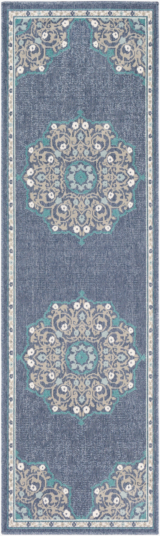 Alfresco ALF-9678 8ft Runner Machine Woven Indoor/Outdoor Runner Rug