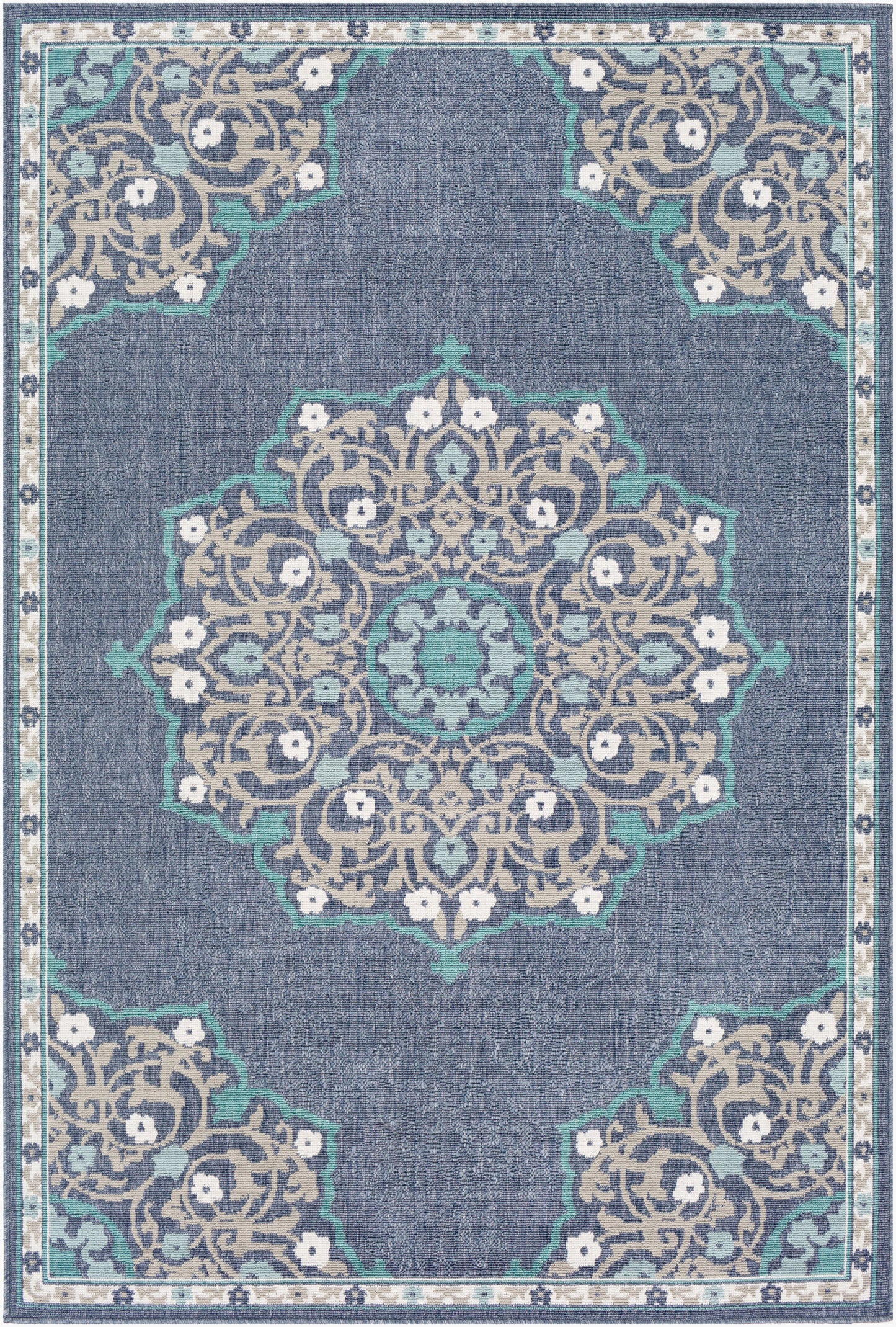 Alfresco ALF-9678 3' x 5' Machine Woven Indoor/Outdoor Accent Rug