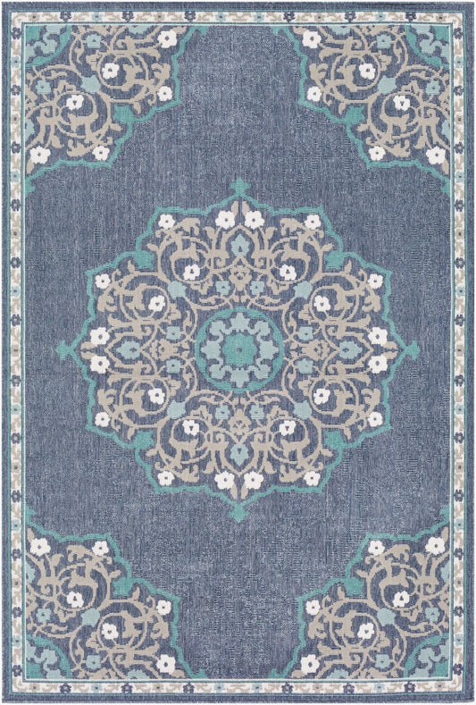 Alfresco ALF-9678 3' x 5' Machine Woven Indoor/Outdoor Accent Rug
