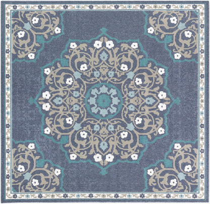 Alfresco ALF-9678 9ft Square Machine Woven Indoor/Outdoor Area Rug