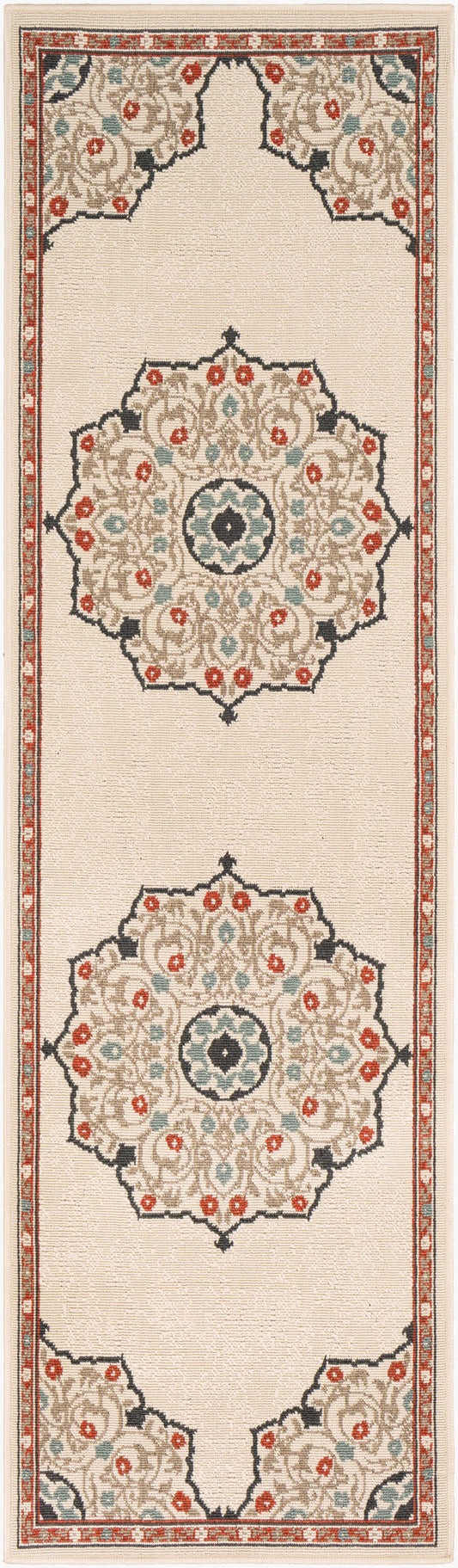 Alfombra Alfresco ALF-9679 de 2,4 m, tejida a máquina, para interior y exterior
