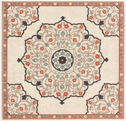 Alfresco ALF-9679 9ft Square Machine Woven Indoor/Outdoor Area Rug