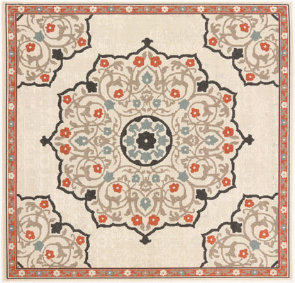 Alfresco ALF-9679 7ft Square Machine Woven Indoor/Outdoor Area Rug