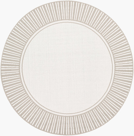 Alfresco ALF-9681 5ft Round Machine Woven Indoor/Outdoor Area Rug