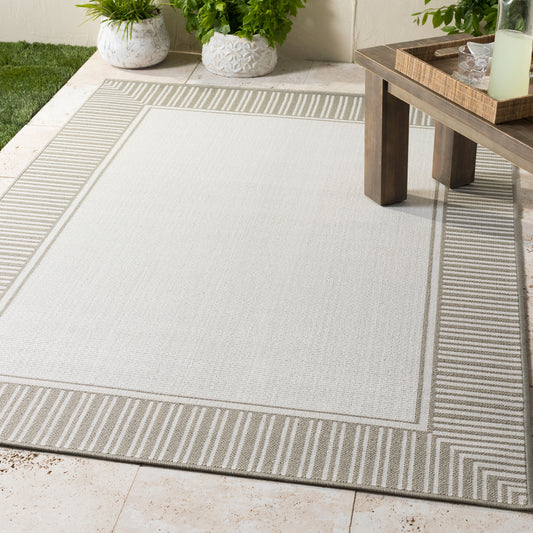 Alfombra decorativa tejida a máquina Alfresco ALF-9681 de 90 x 150 cm para interiores y exteriores