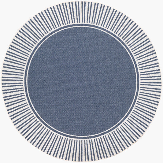 Alfresco ALF-9682 5ft Round Machine Woven Indoor/Outdoor Area Rug
