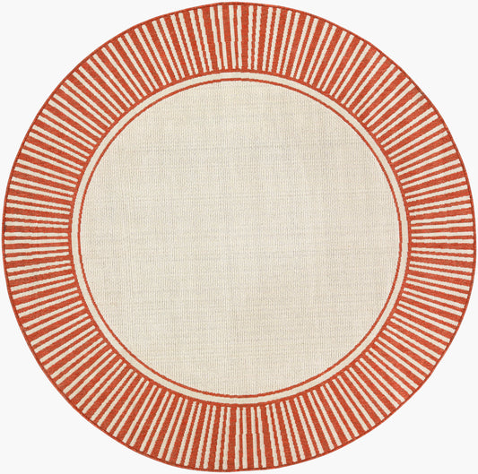 Alfresco ALF-9683 5ft Round Machine Woven Indoor/Outdoor Area Rug