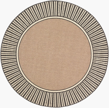 Alfresco ALF-9684 9ft Round Machine Woven Indoor/Outdoor Area Rug